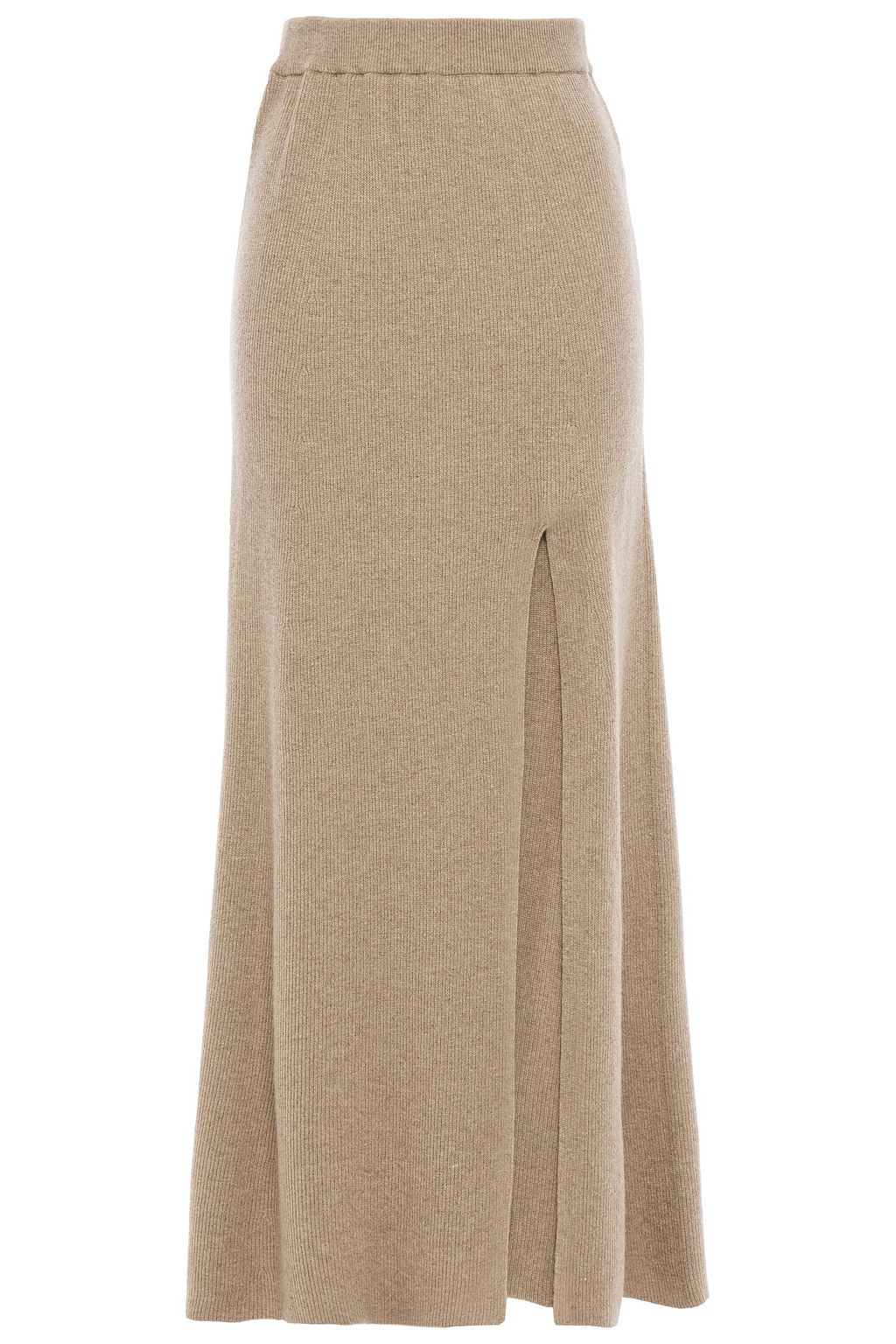 ribbed knit maxi skirt
