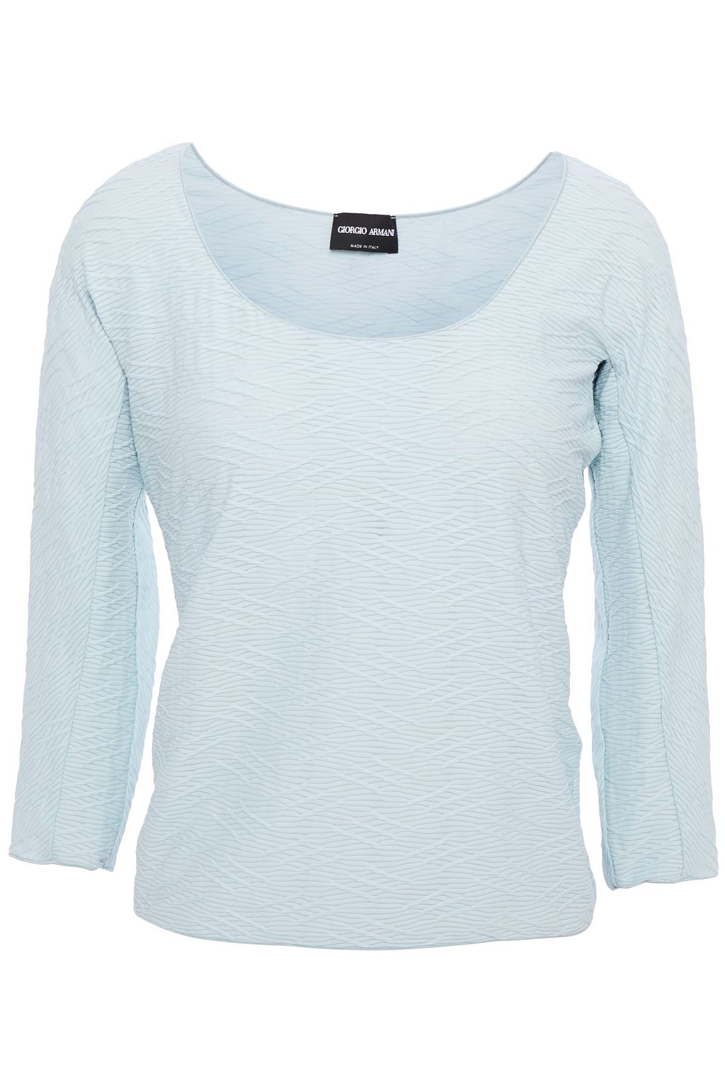 Sky blue Textured-jersey top | Sale up 