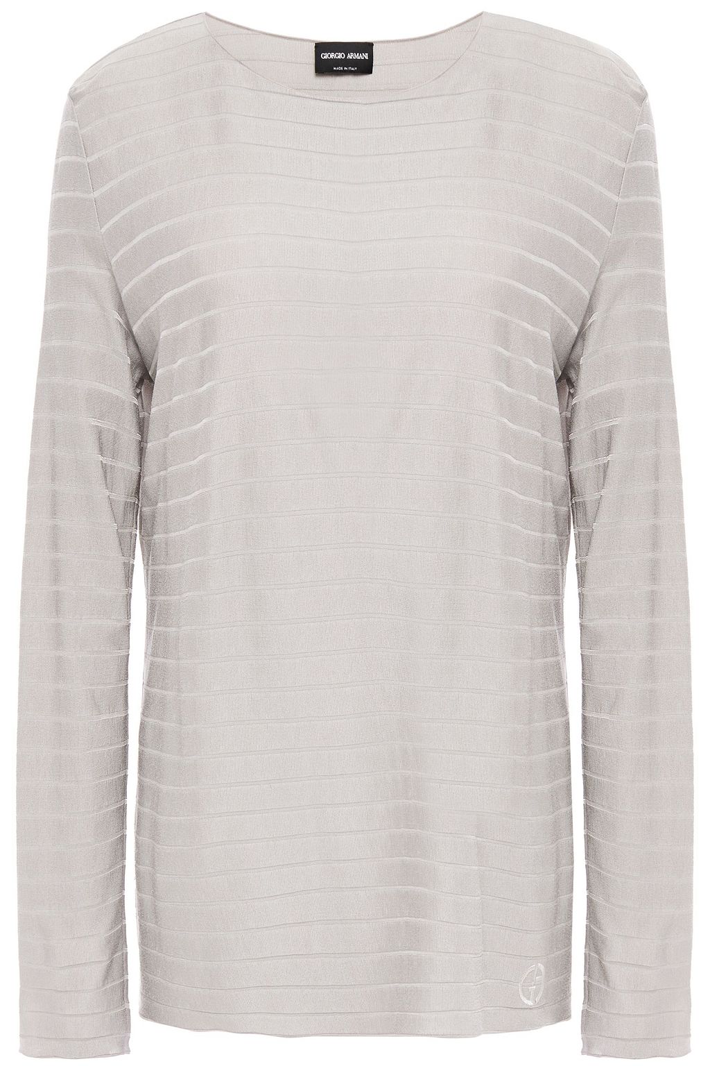 Stone Embroidered ribbed jersey top 