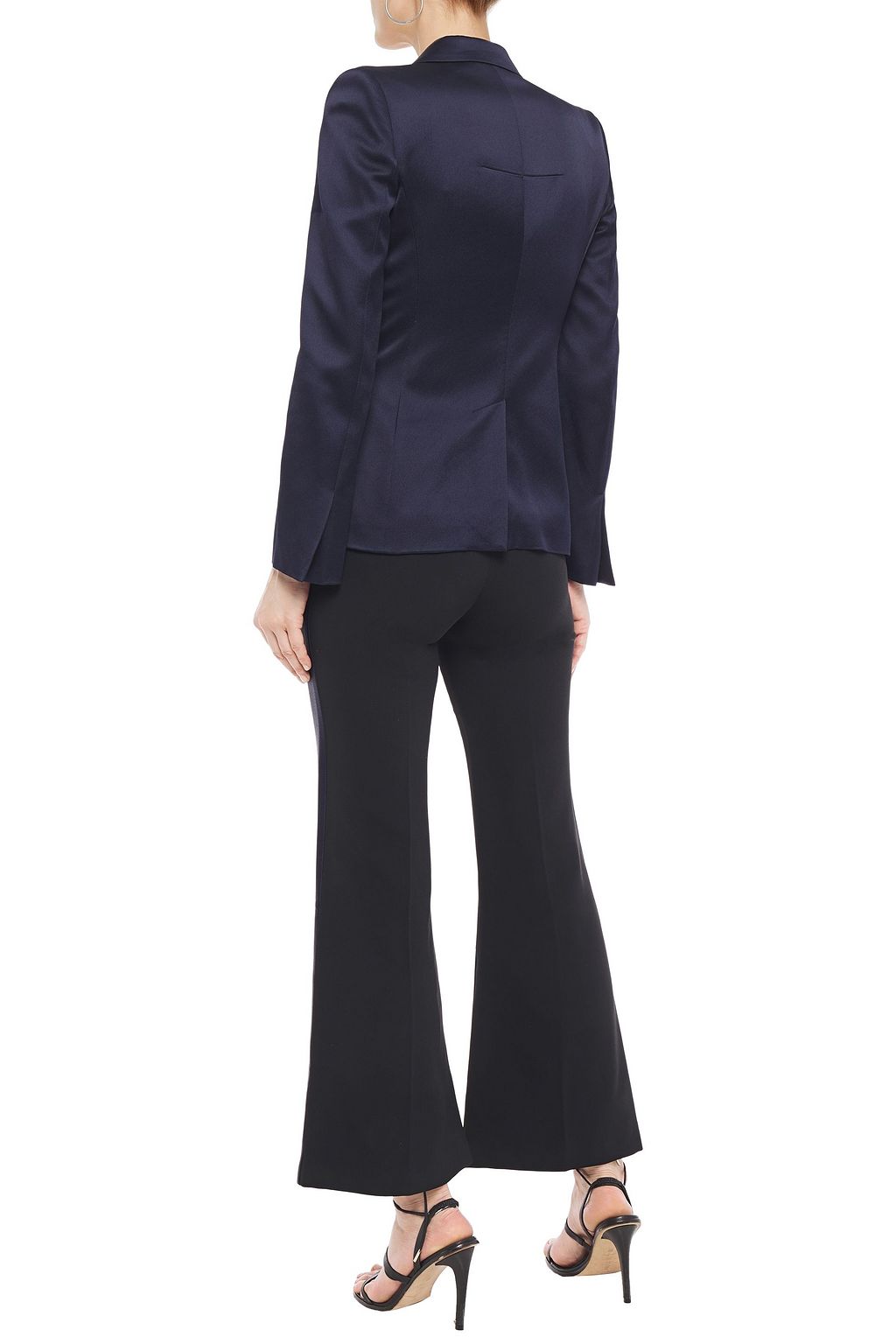ROLAND MOURET Tie-front satin-twill blazer