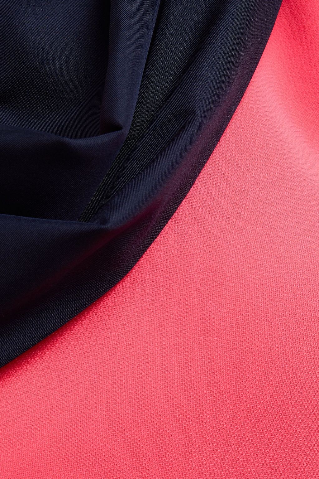 ROKSANDA Marira tie-neck satin-twill and stretch-crepe midi dress