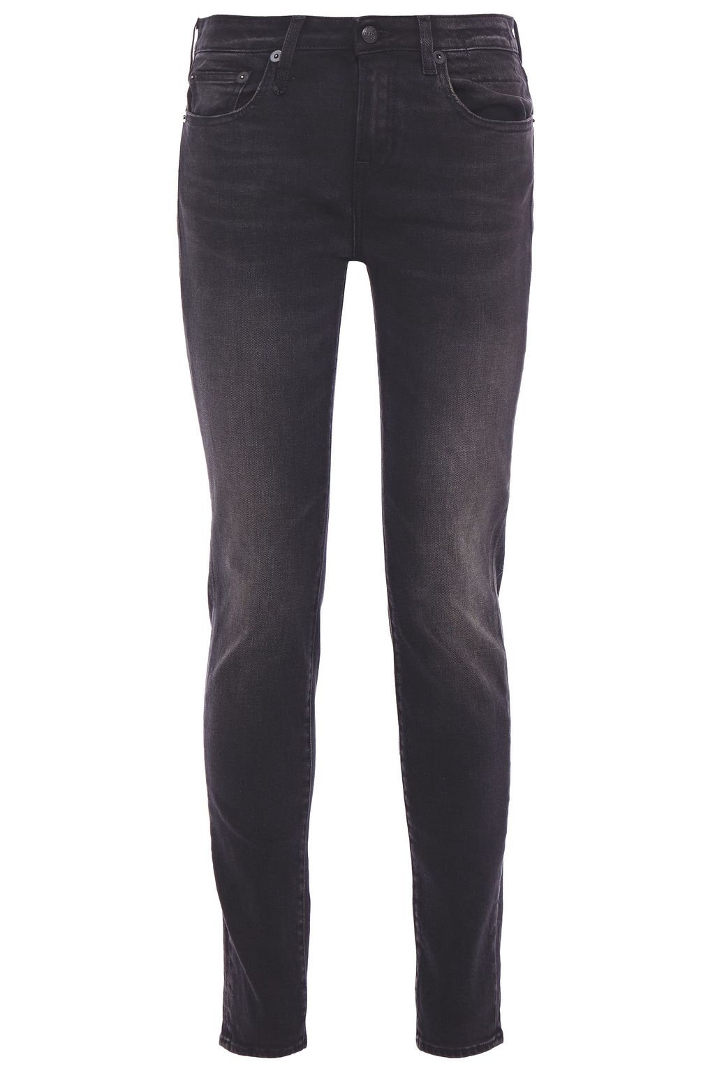 black faded skinny jeans