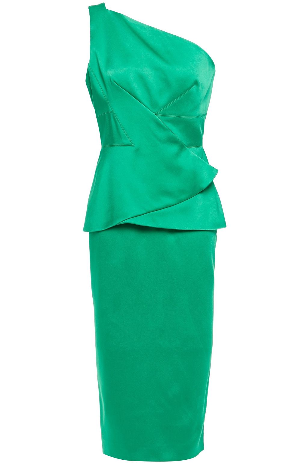 one shoulder peplum dress