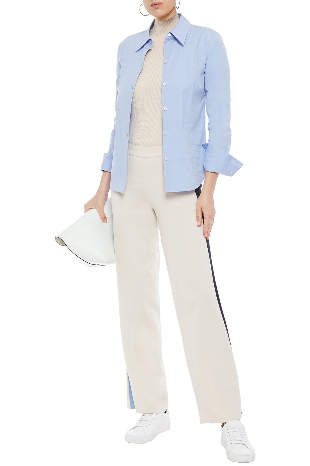 CHINTI & PARKER Cotton-blend straight-leg pants