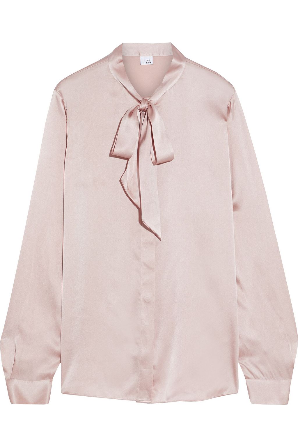 blush pink satin blouse