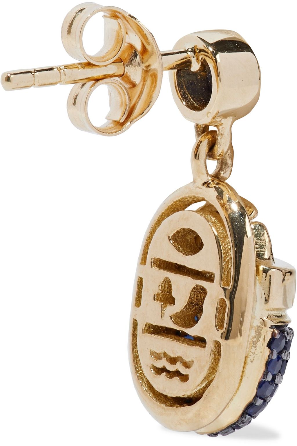 PAMELA LOVE 18-karat gold sapphire earrings