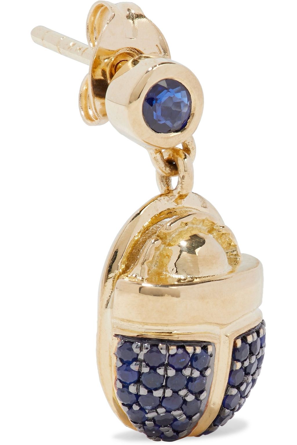 PAMELA LOVE 18-karat gold sapphire earrings