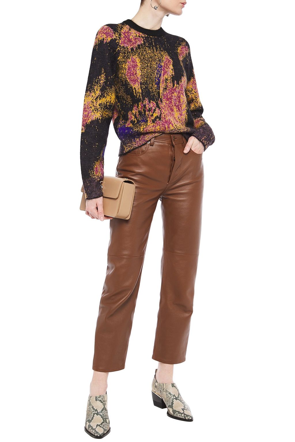 RAG & BONE Fleur metallic jacquard-knit sweater