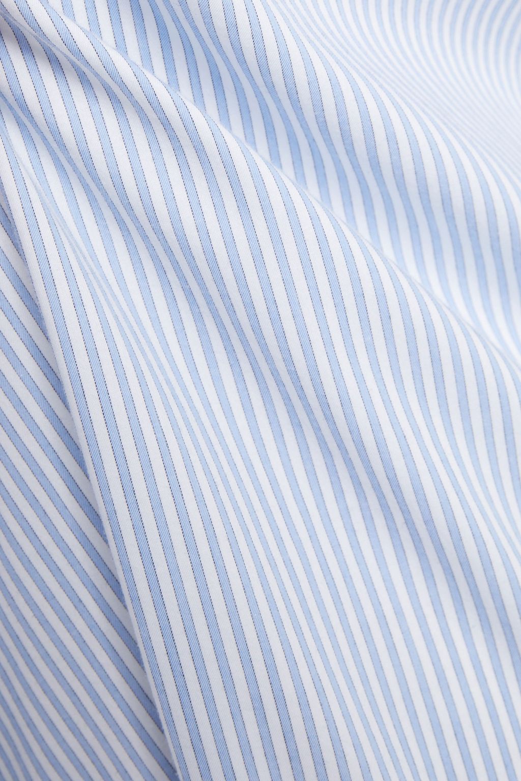 DEVEAUX Nye striped cotton-poplin maxi shirt dress