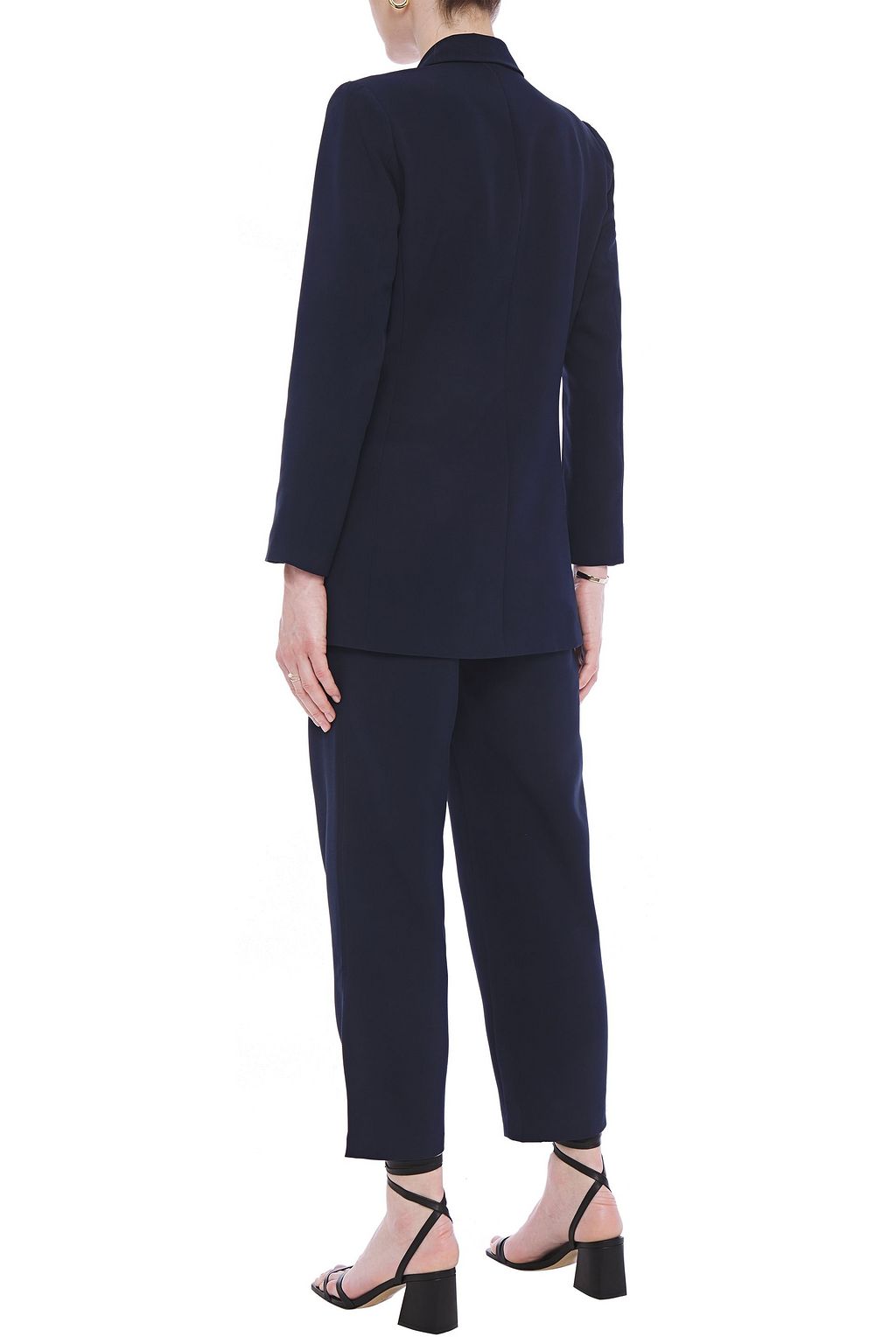 IRIS & INK Fiona double-breasted crepe blazer