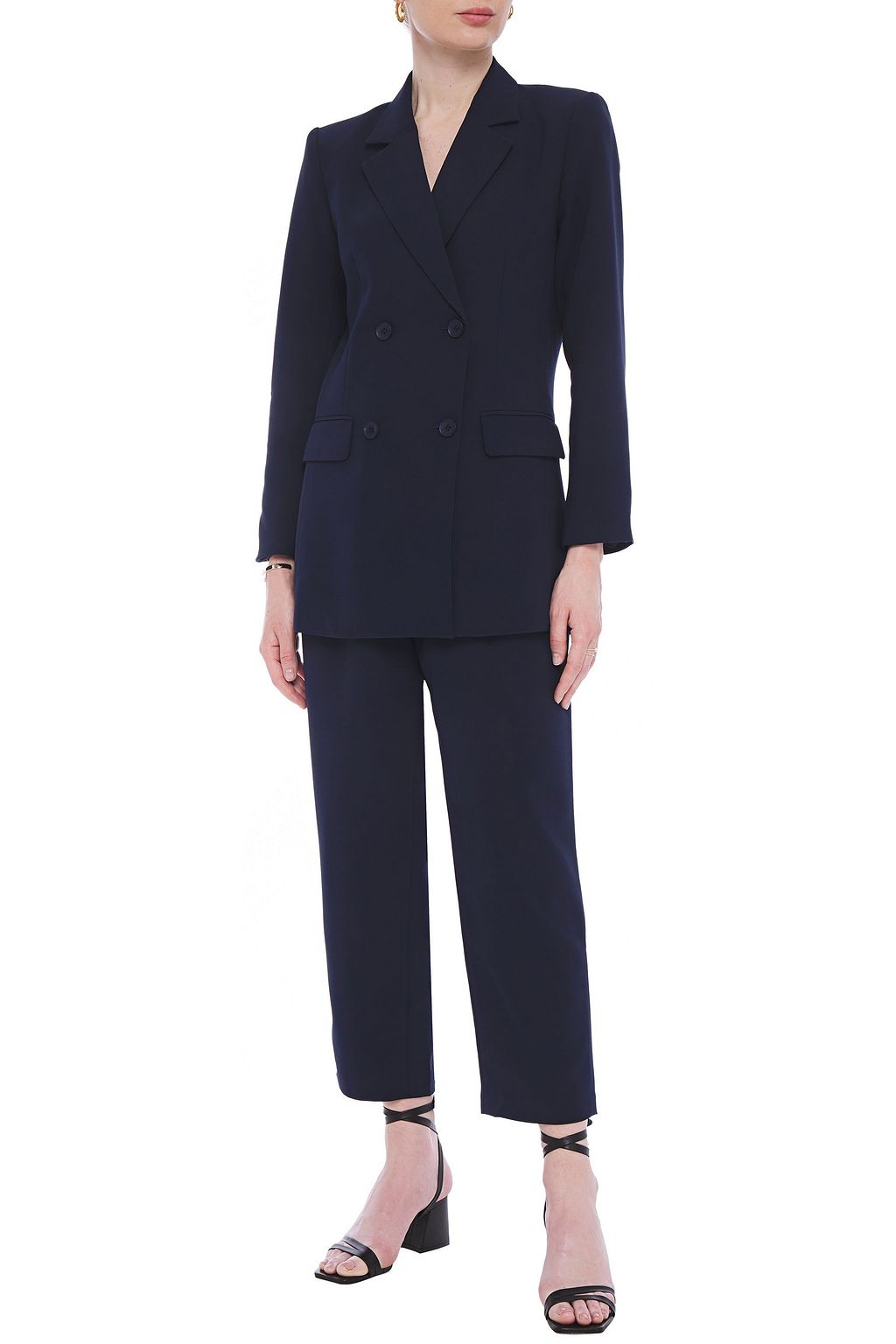 IRIS & INK Fiona double-breasted crepe blazer