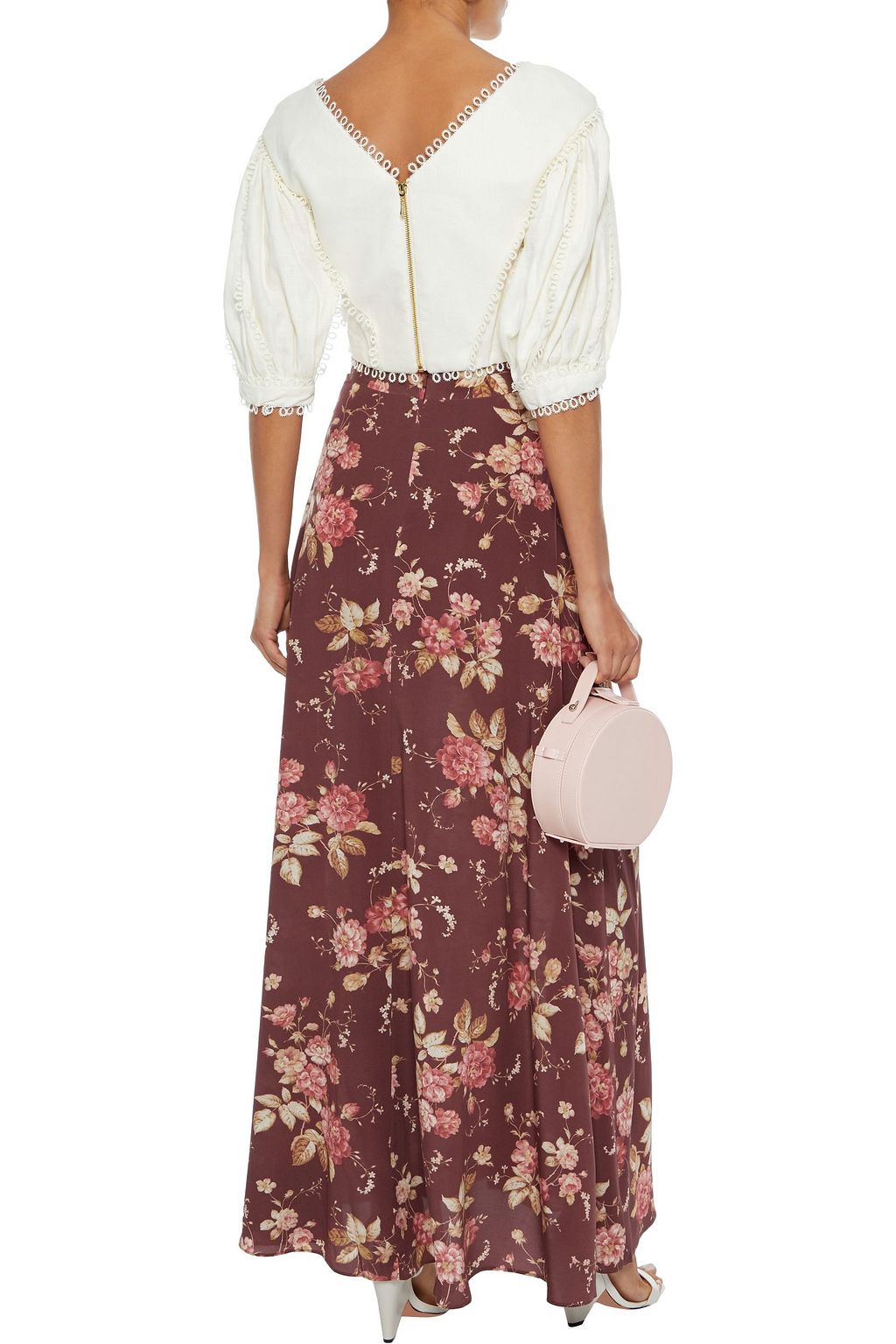 ZIMMERMANN Unbridled Basque floral-print stretch-silk maxi skirt