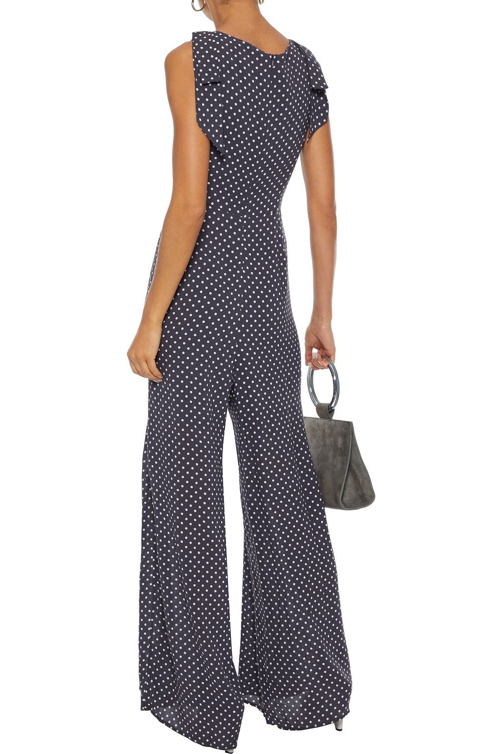 ZIMMERMANN Bow-embellished printed crepe wide-leg jumpsuit