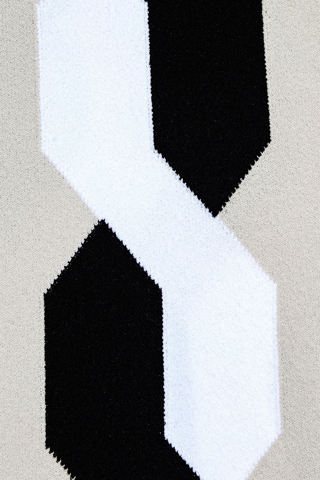 AUTUMN CASHMERE Cutout intarsia-knit top