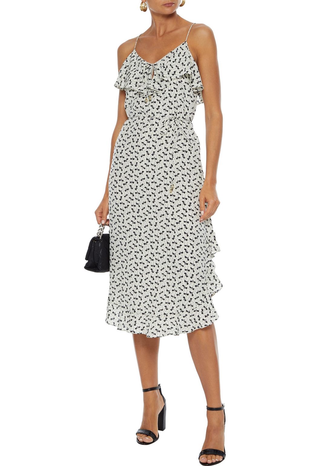 ZIMMERMANN Ruffled silk crepe de chine midi dress