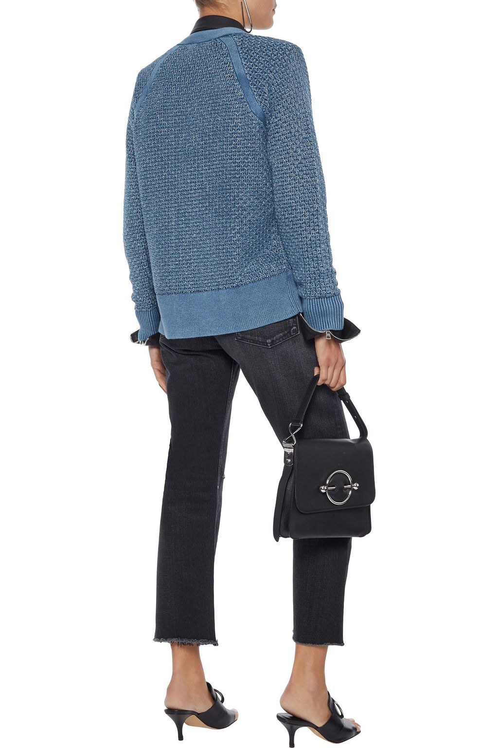 RAG & BONE Maya cropped distressed high-rise straight-leg jeans