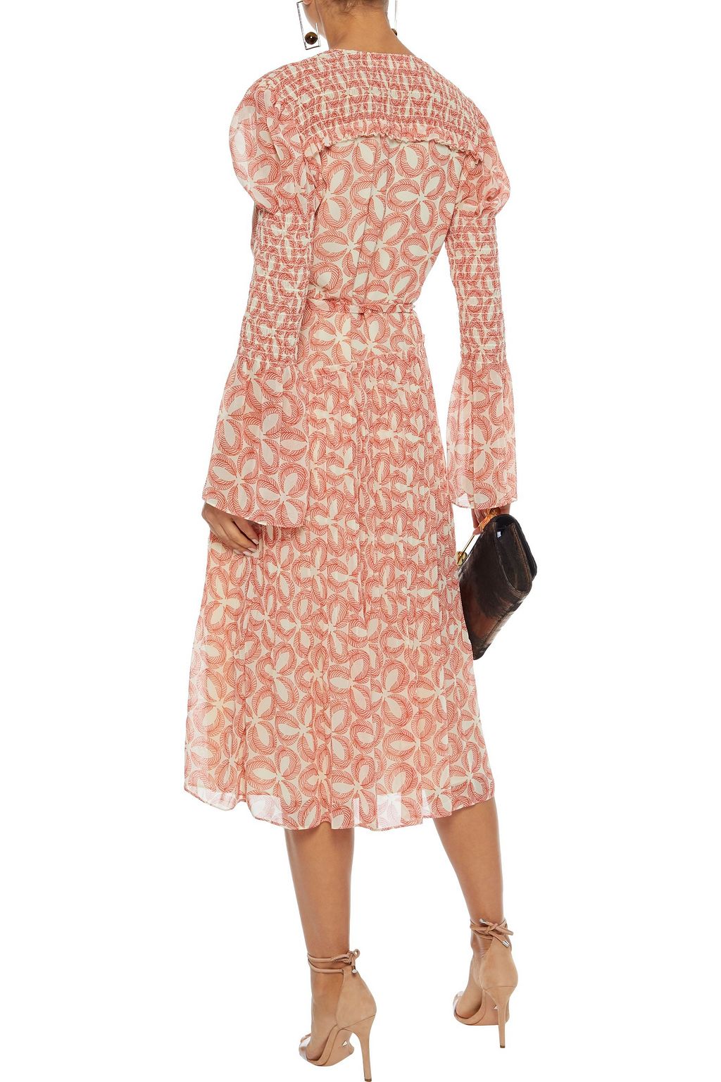 DIANE VON FURSTENBERG Ani pleated printed chiffon midi wrap dress