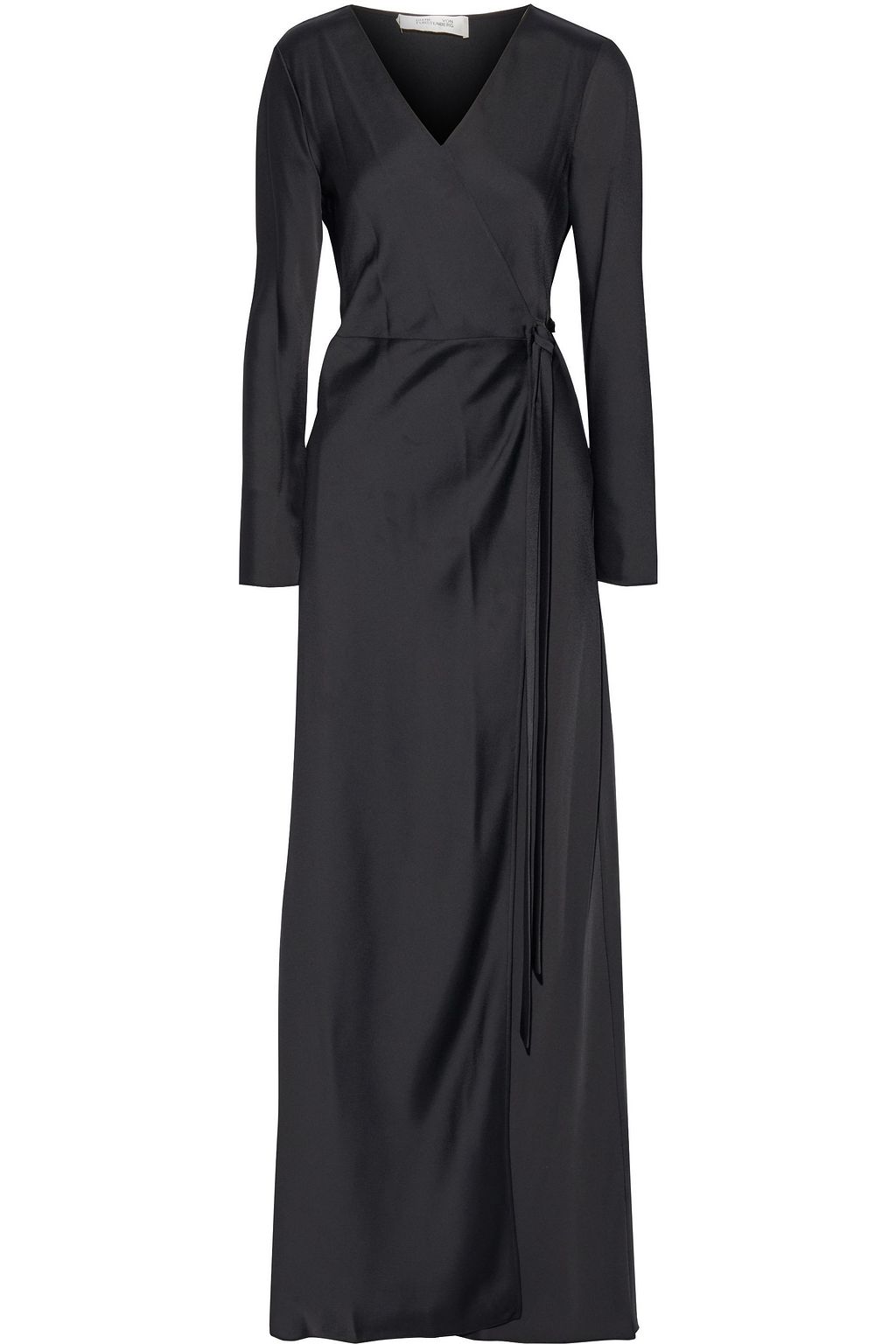 black wrap gown