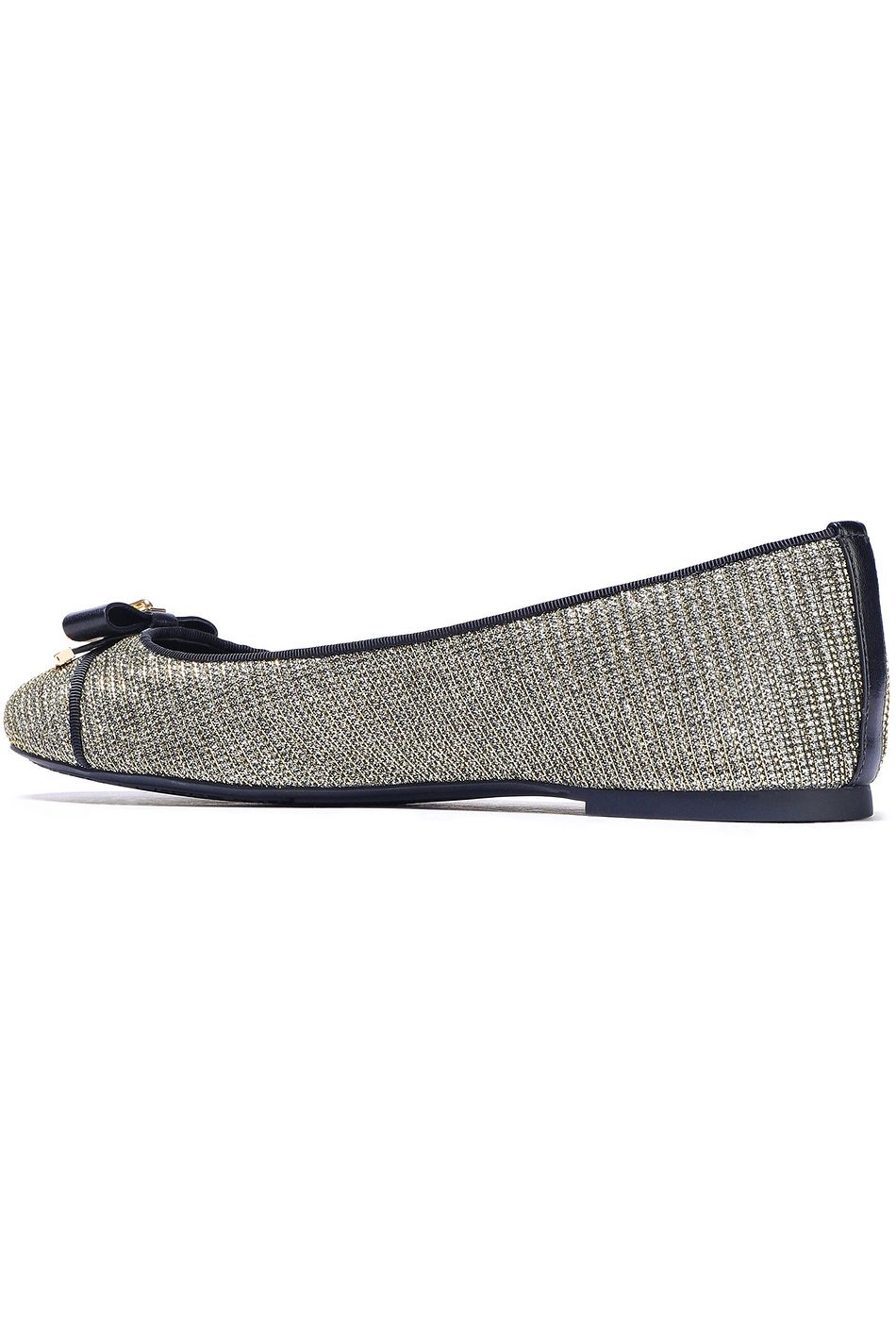 alice crackled metallic leather ballet flat