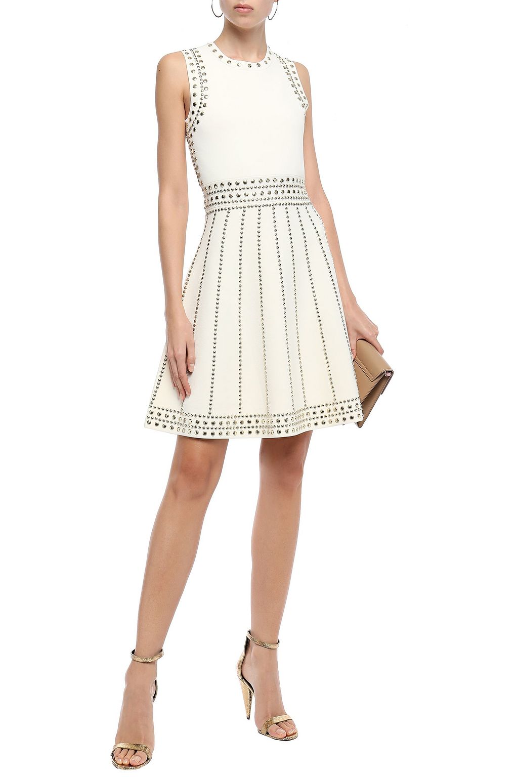 MICHAEL MICHAEL KORS Studded ponte mini dress