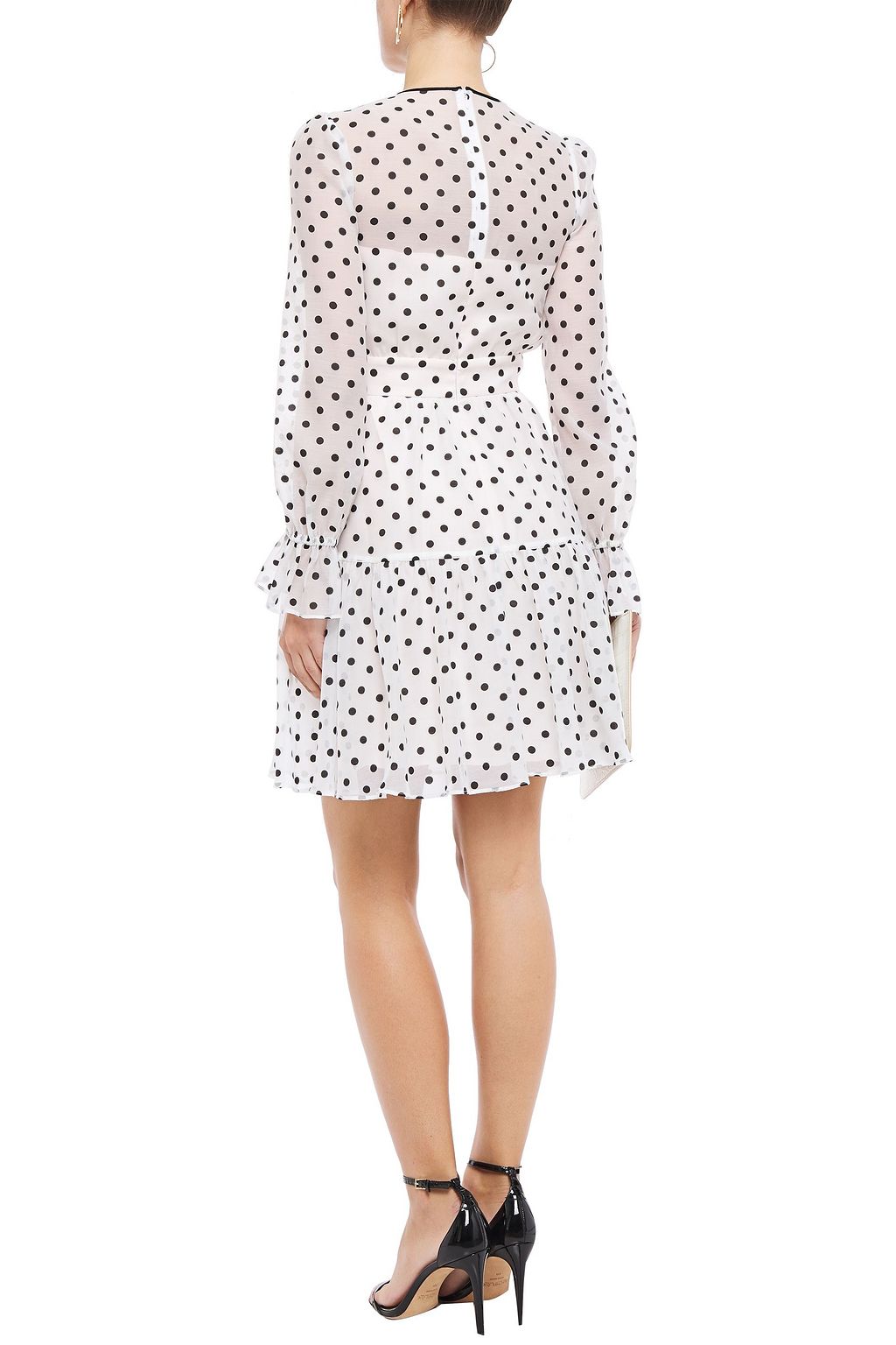 TEMPERLEY LONDON Prix lace-paneled flocked cotton-blend organza mini dress