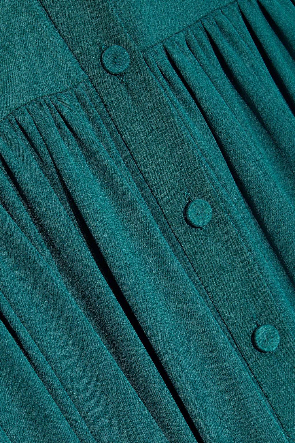 ADAM LIPPES Gathered silk-chiffon midi dress