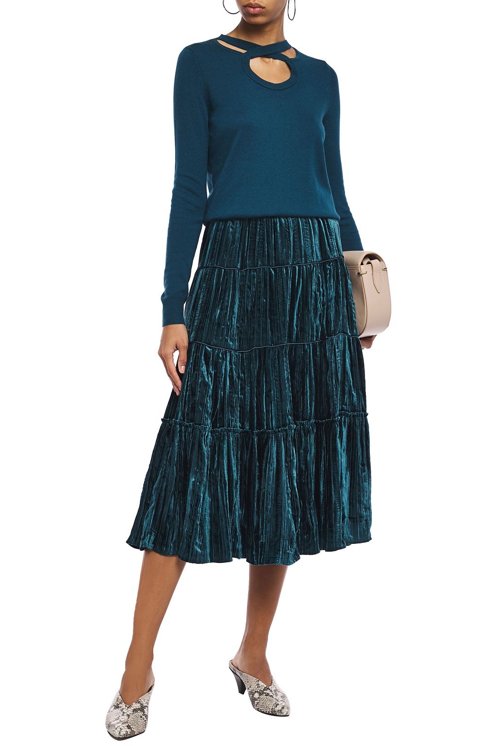 michael kors velvet skirt