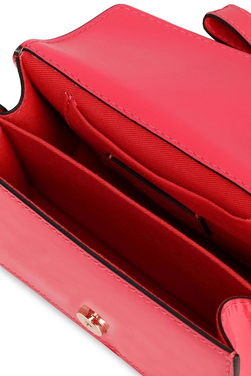 RED(V) Eyelet-embellished patent-leather clutch