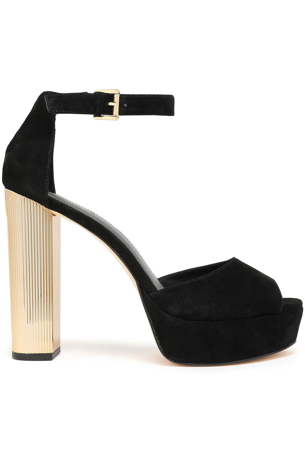 michael kors black and gold heels