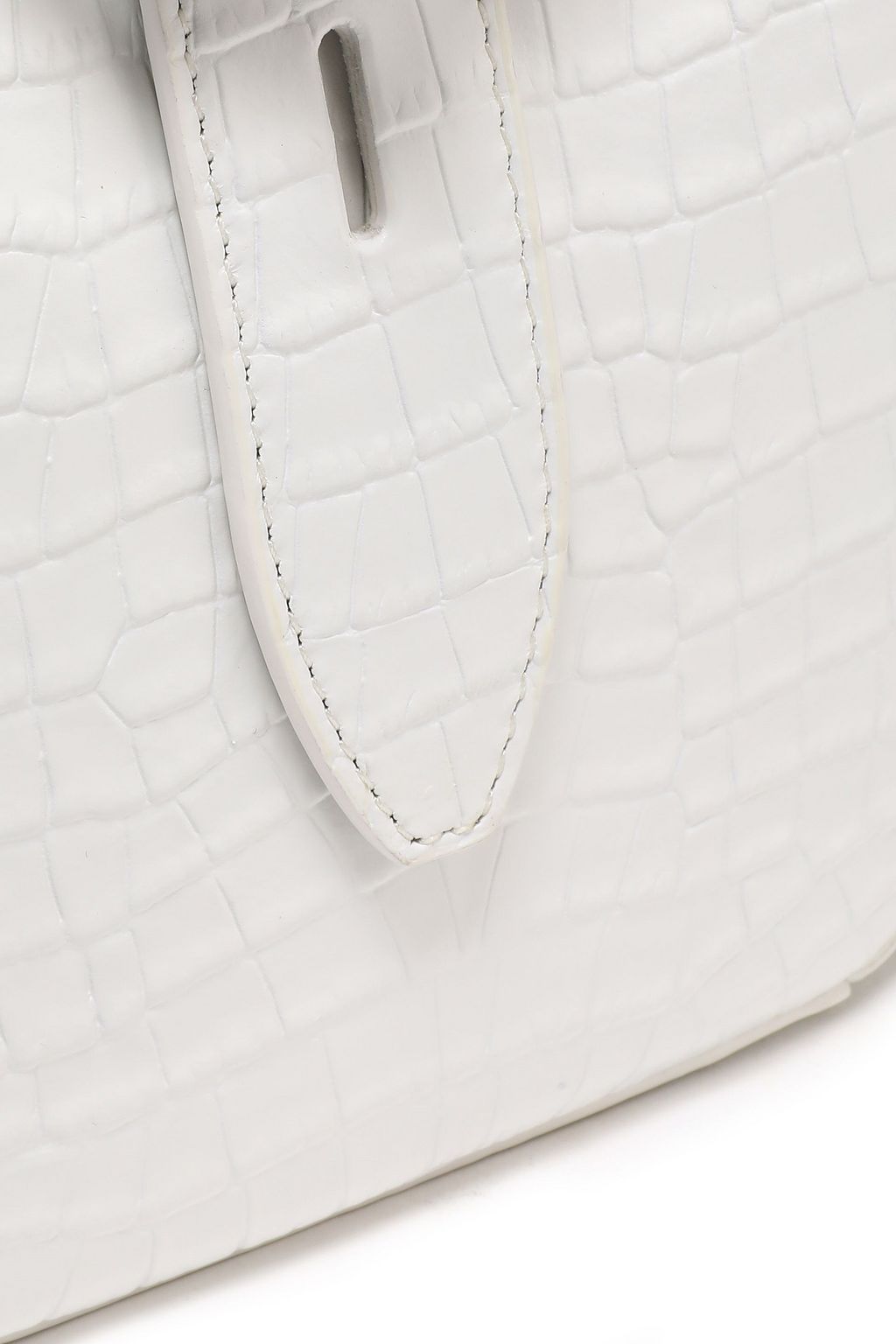 REBECCA MINKOFF Croc-effect glossed-leather shoulder bag