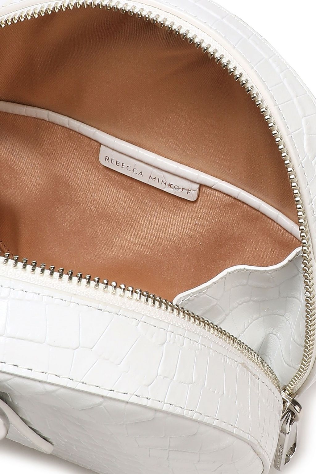 REBECCA MINKOFF Croc-effect glossed-leather shoulder bag