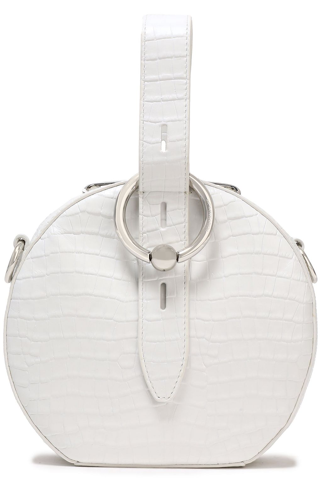 REBECCA MINKOFF Croc-effect glossed-leather shoulder bag