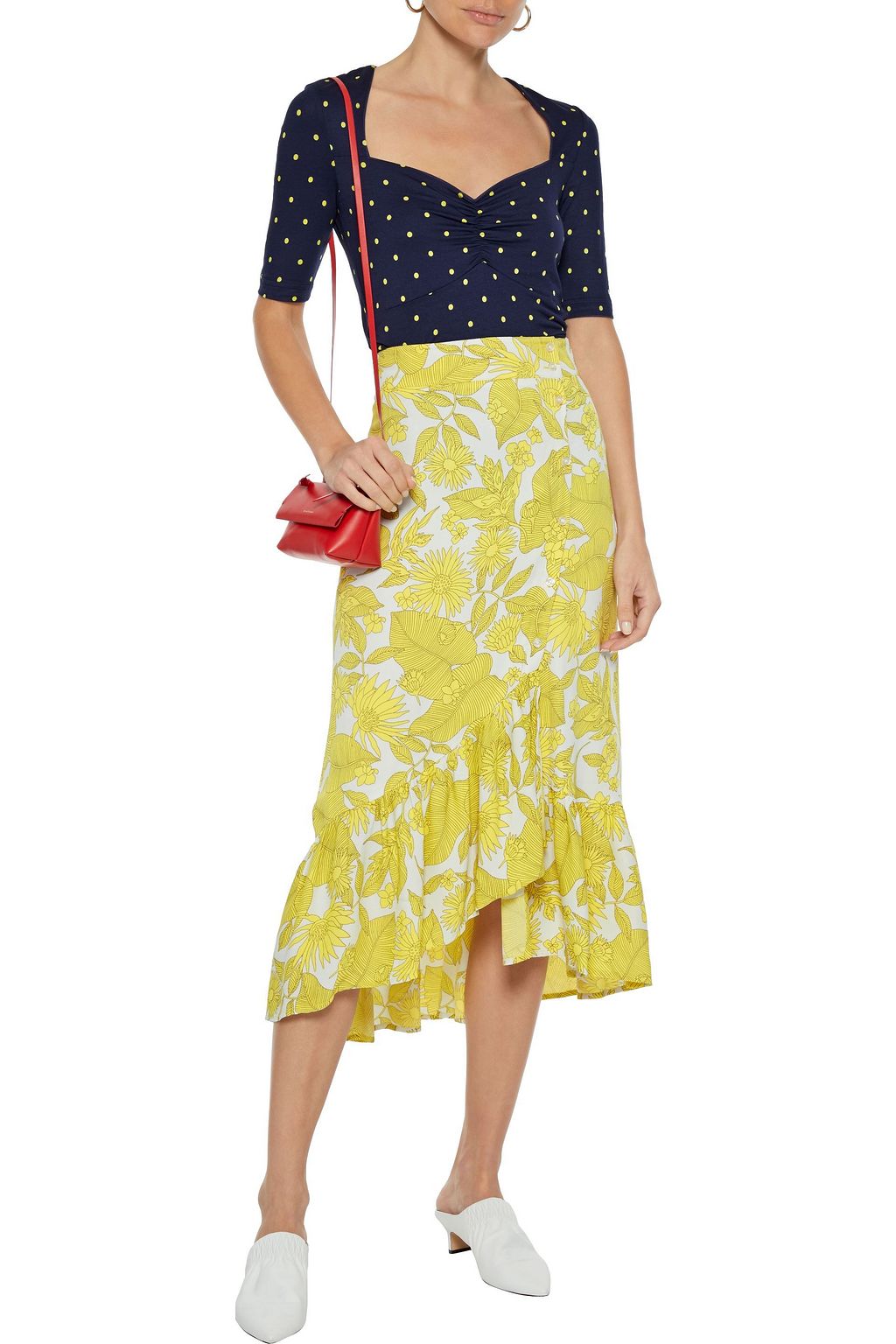 ganni clermont georgette wrap dress