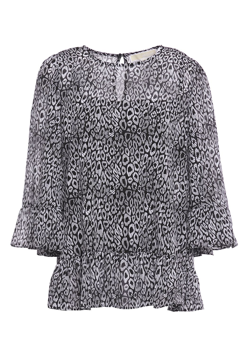 michael kors floral chiffon blouse