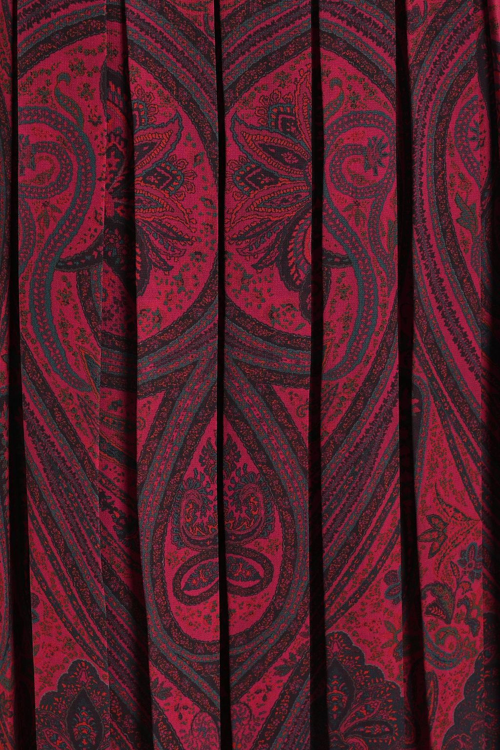 ADAM LIPPES Pleated printed crepe midi skirt