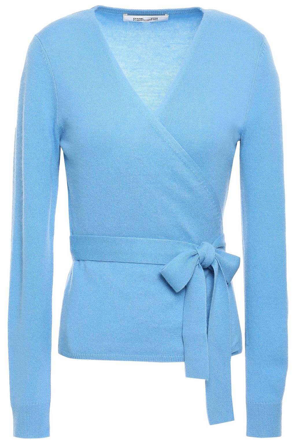 light blue wrap sweater