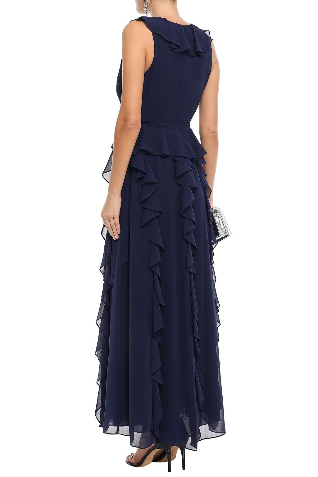 DIANE VON FURSTENBERG Ruffled georgette maxi wrap dress