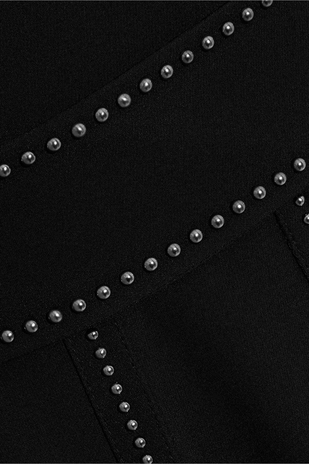 VALENTINO GARAVANI Studded silk-georgette mini dress