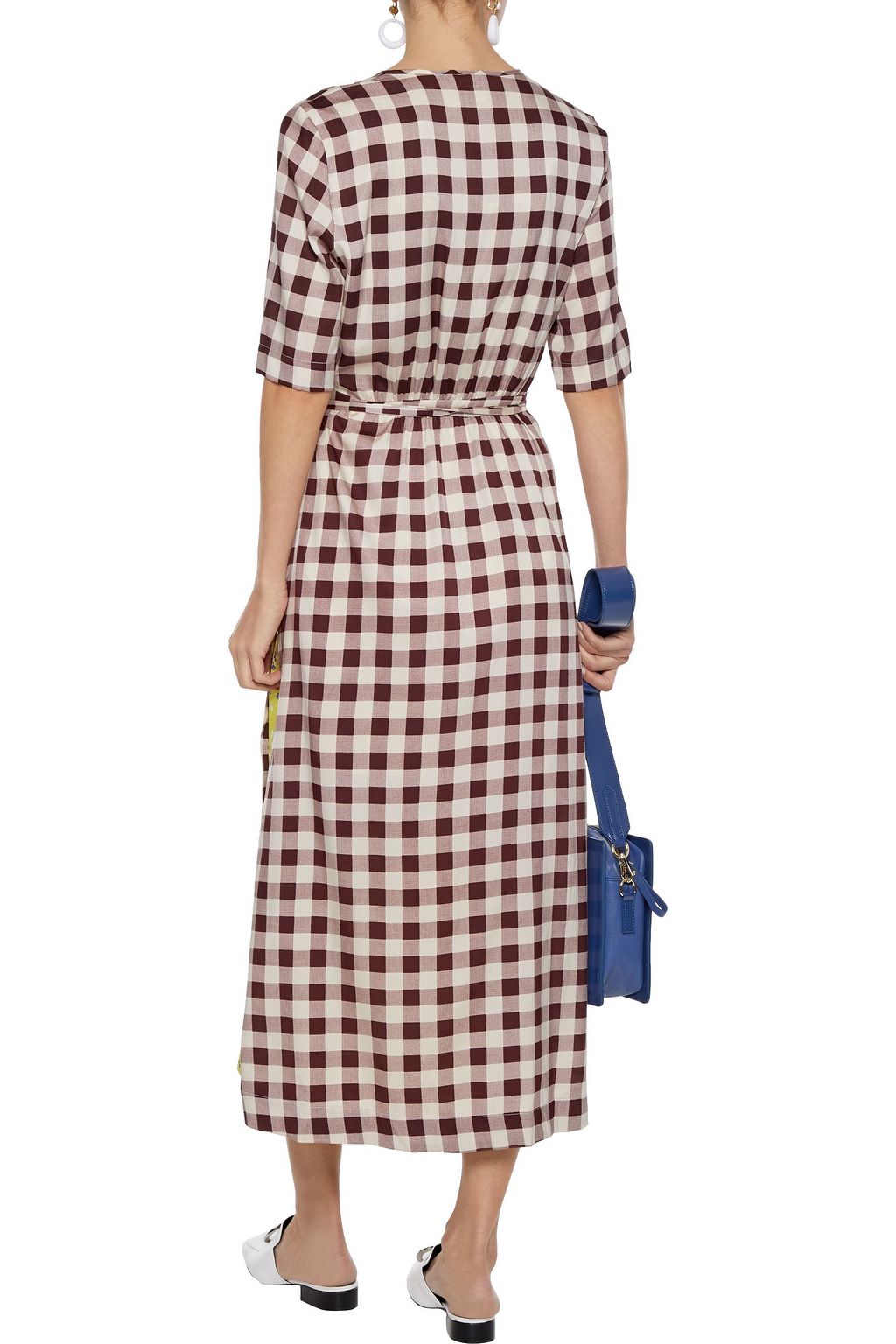 BAUM UND PFERDGARTEN Abigail floral-print silk-blend twill midi wrap dress