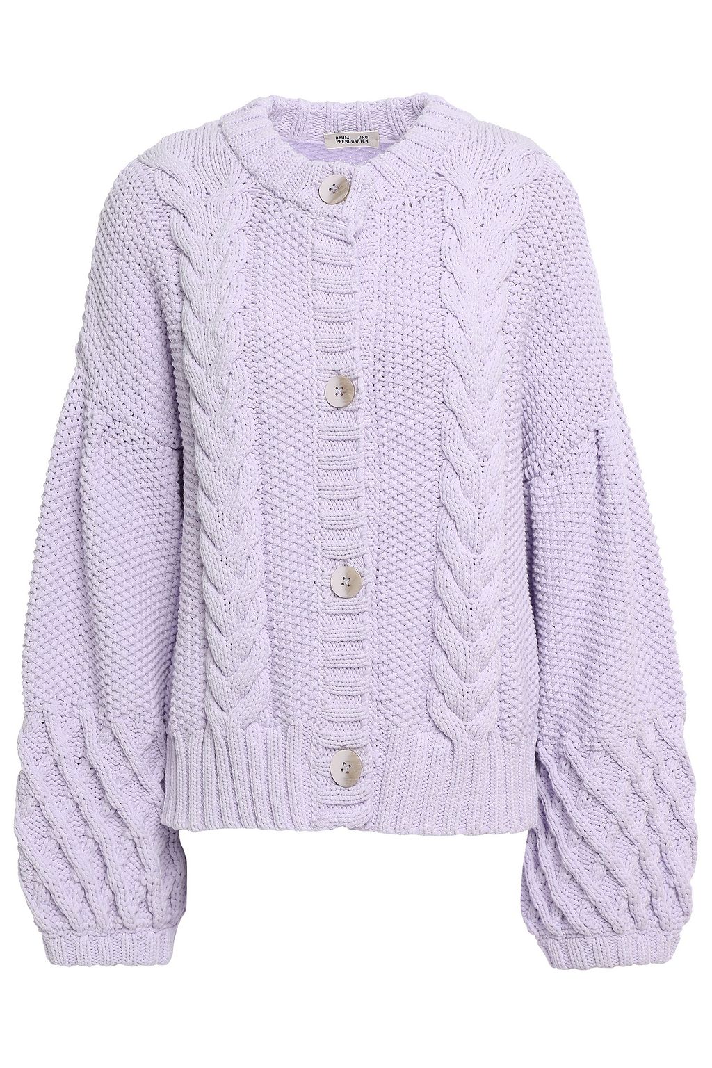 lilac cable knit sweater