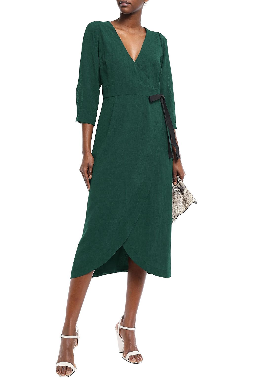 CEFINN Gauze midi wrap dress Sale up to 70 off THE