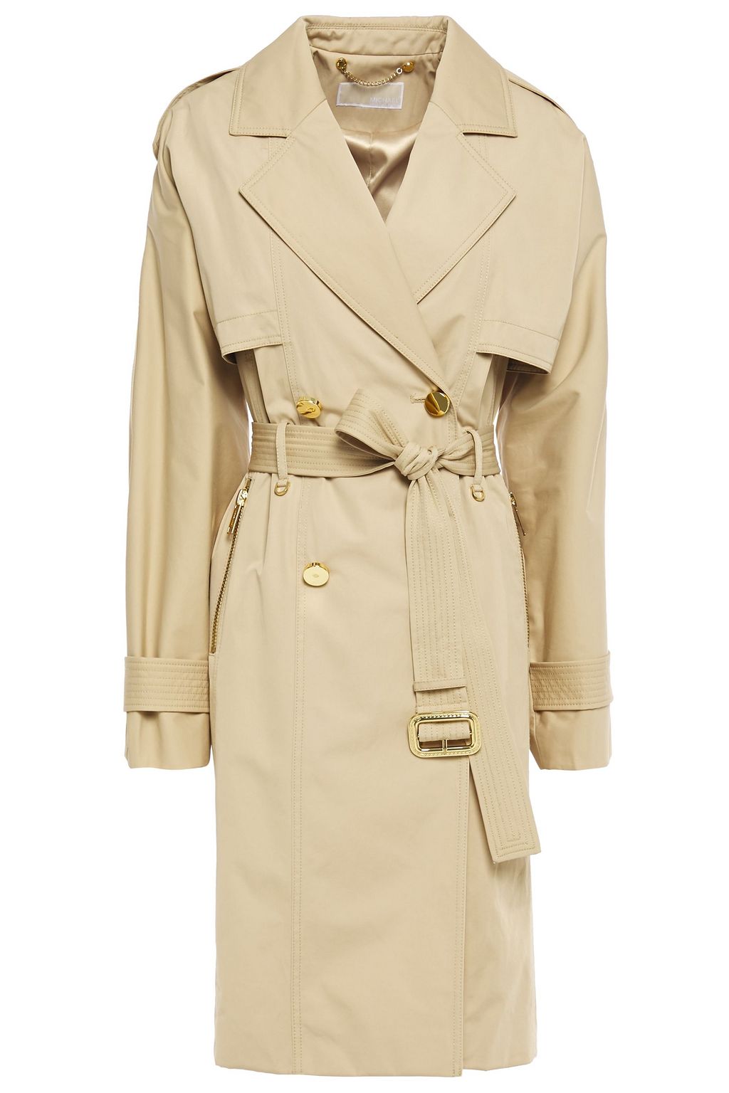 sateen trench coat michael kors
