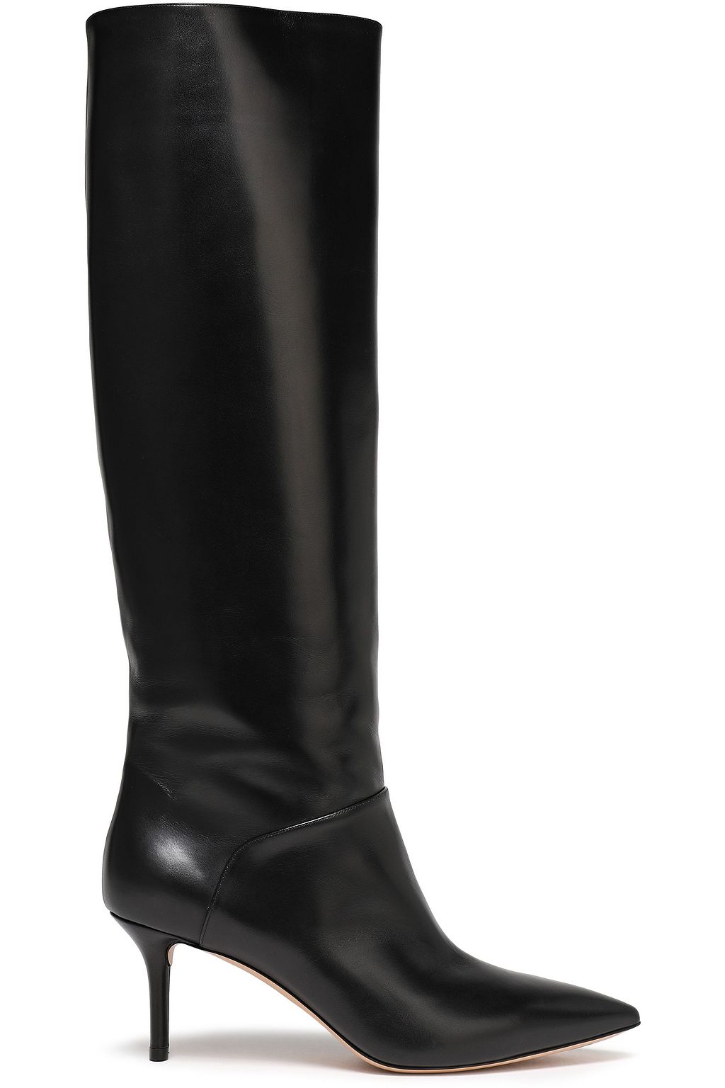 Leather knee boots