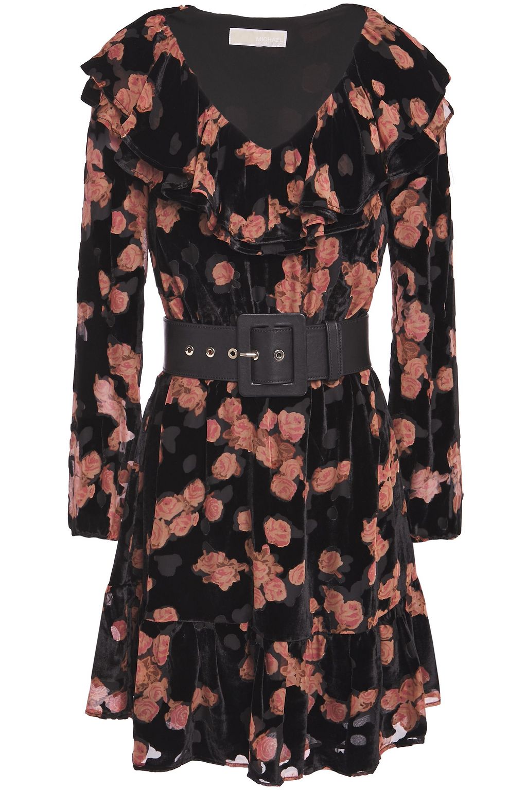 michael kors black velvet dress