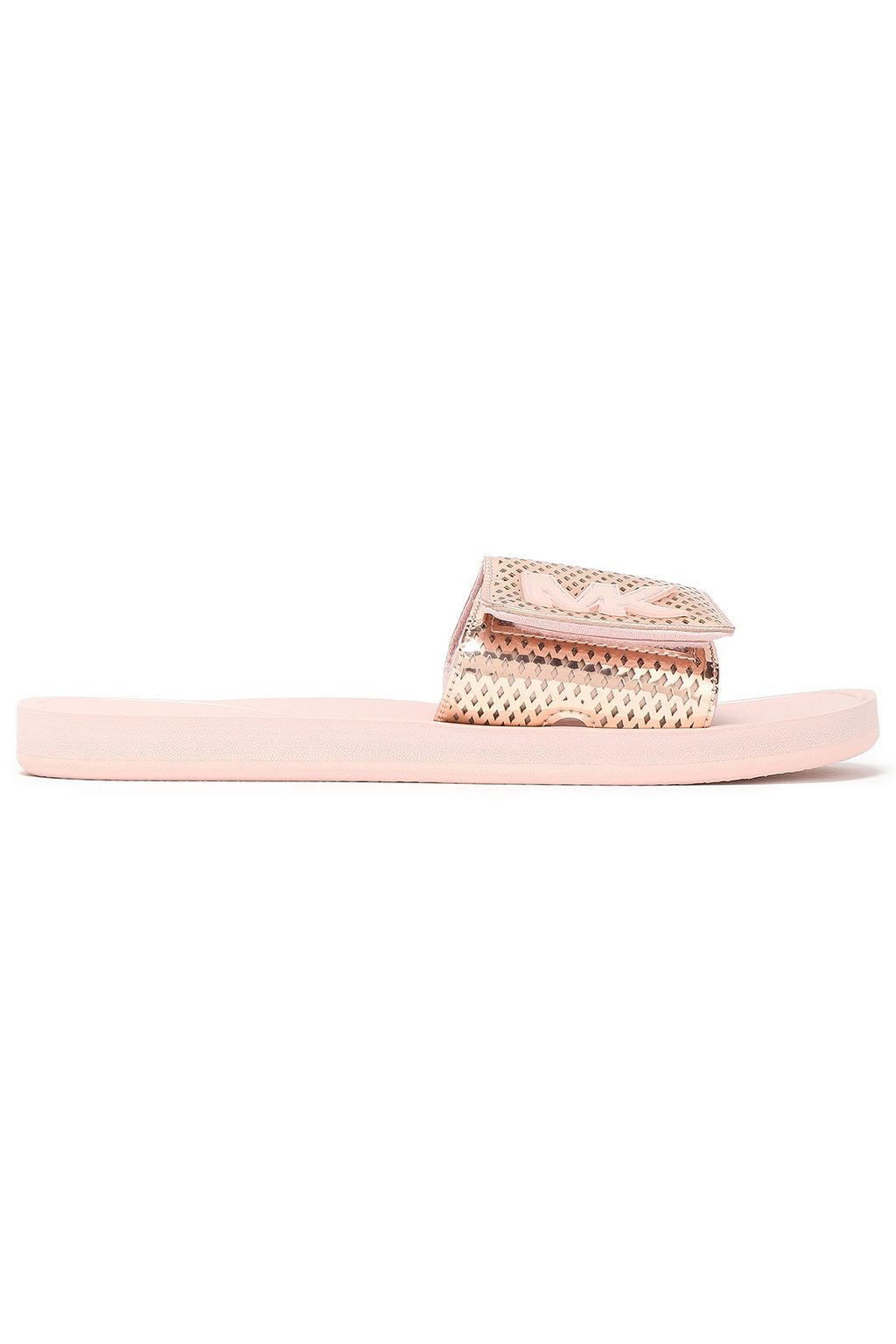 michael kors rose gold slides