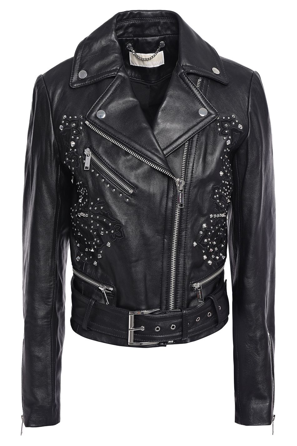 michael kors studded leather moto jacket