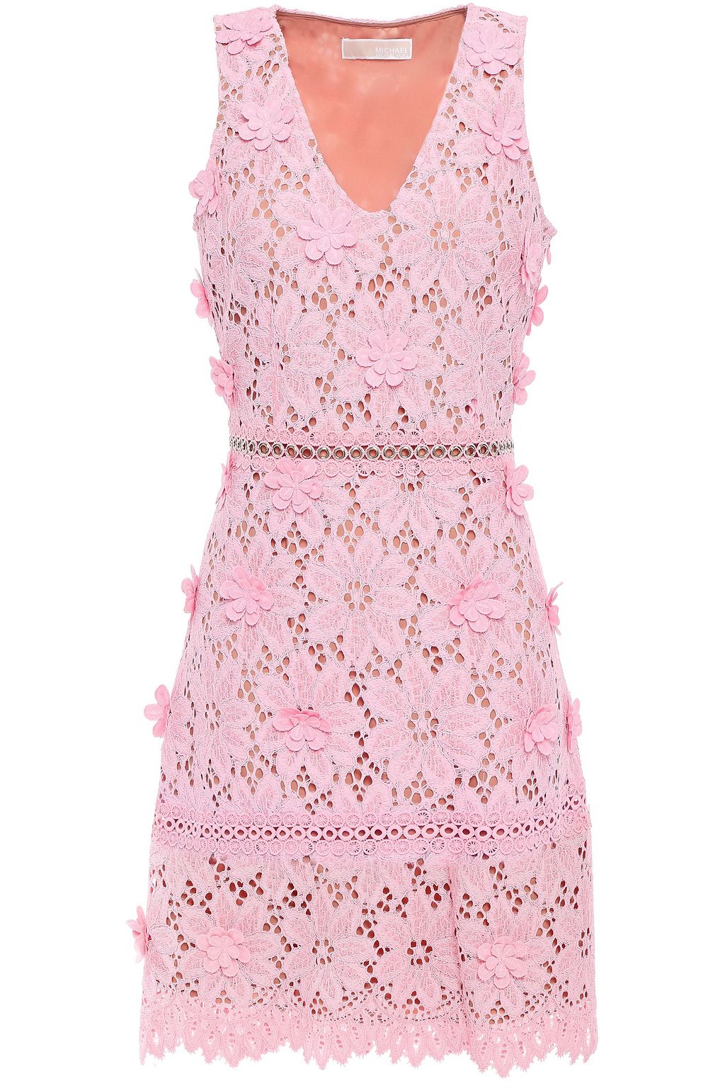 michael kors floral appliqué lace dress