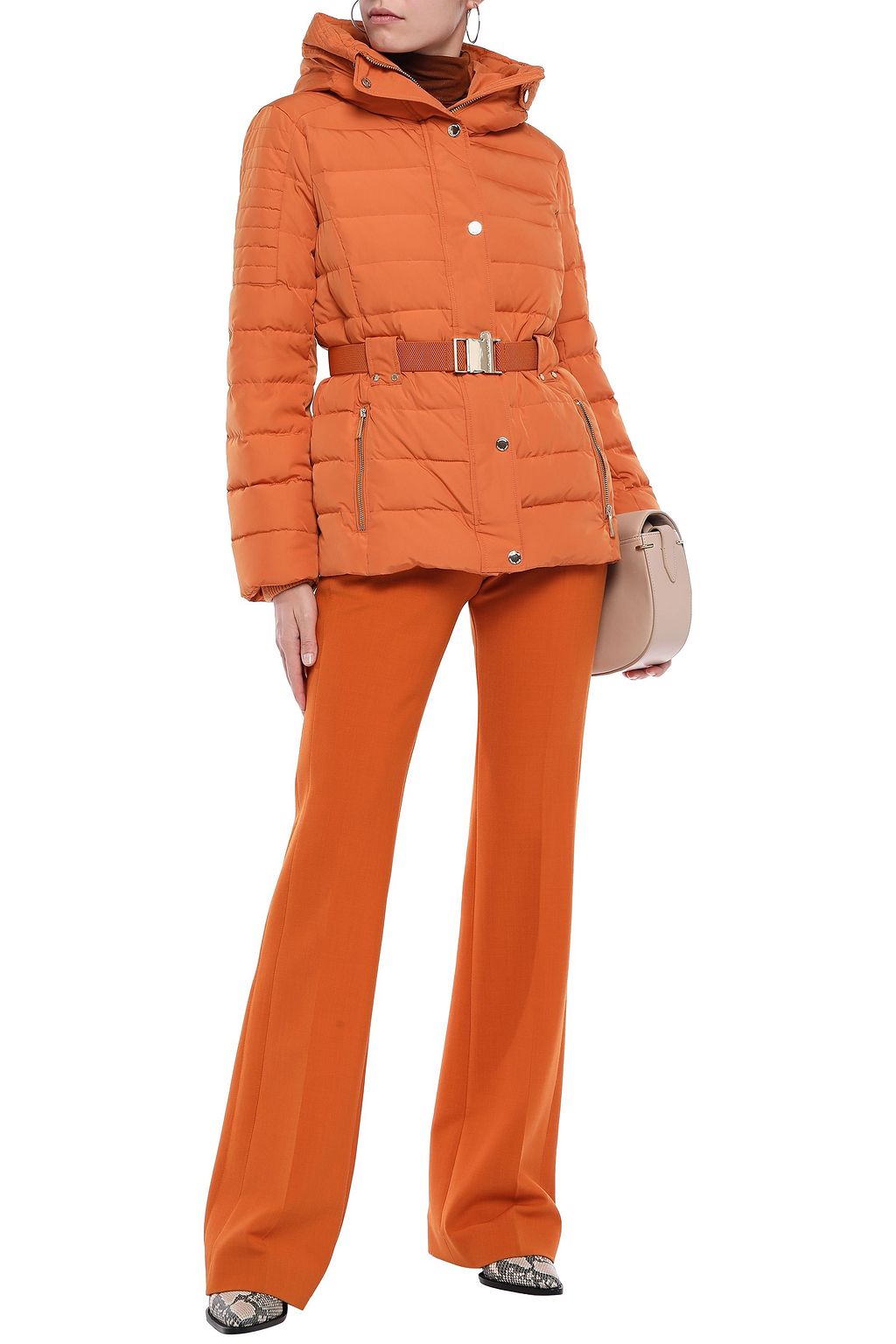 MICHAEL MICHAEL KORS Faux fur-trimmed quilted shell hooded down jacket