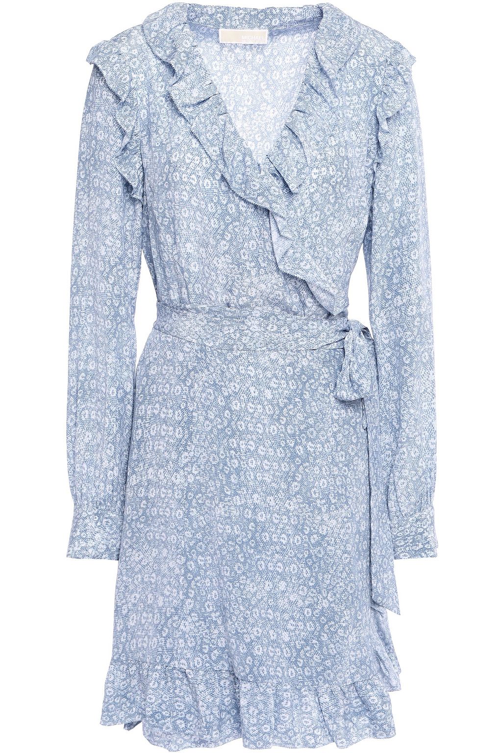 silk blue wrap dress