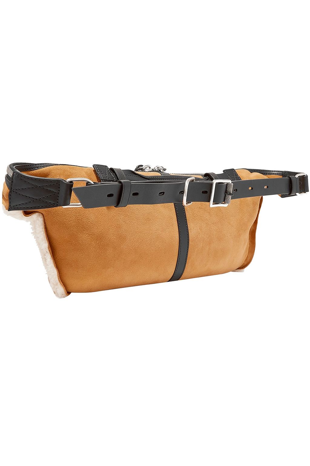 RAG & BONE Large Elliot shearling-trimmed suede belt bag